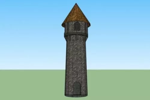 Stone Medieval Tower 3d model Stone Medieval Tower 3d model