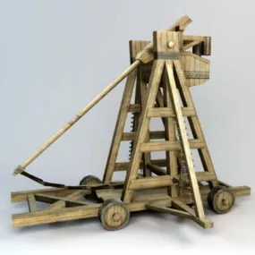 Medieval Trebuchet Weapon 3d model