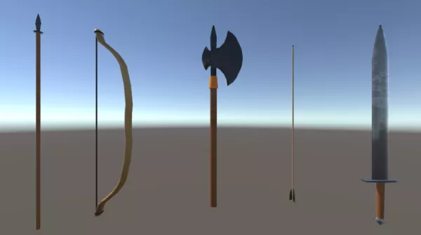 Two Antique Swords Medieval Weapon 3d model