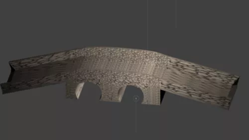 Stone Bridge On Snow Mountain 3d model
