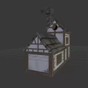 Old Medieval Home 3d model