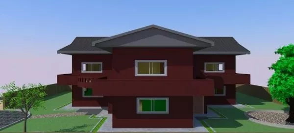 Medium Size House Building 3d model Medium Size House Building 3d model