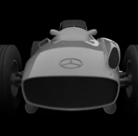 Mercedes Benz Silver Arrow Car Concept 3d model