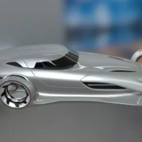 Mercedes Benz Silver Arrow Car 3d model