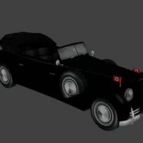 Mercedes Benz Black Limousine Car 3d model