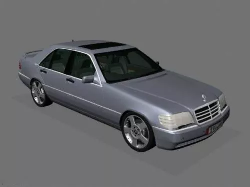 Vintage Mercedes Sel 600 Car 3d model Vintage Mercedes Sel 600 Car 3d model