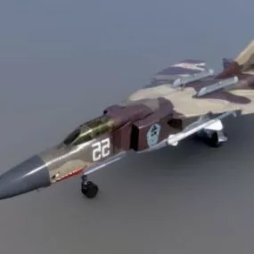 Mig23 Military Aircraft 3d model