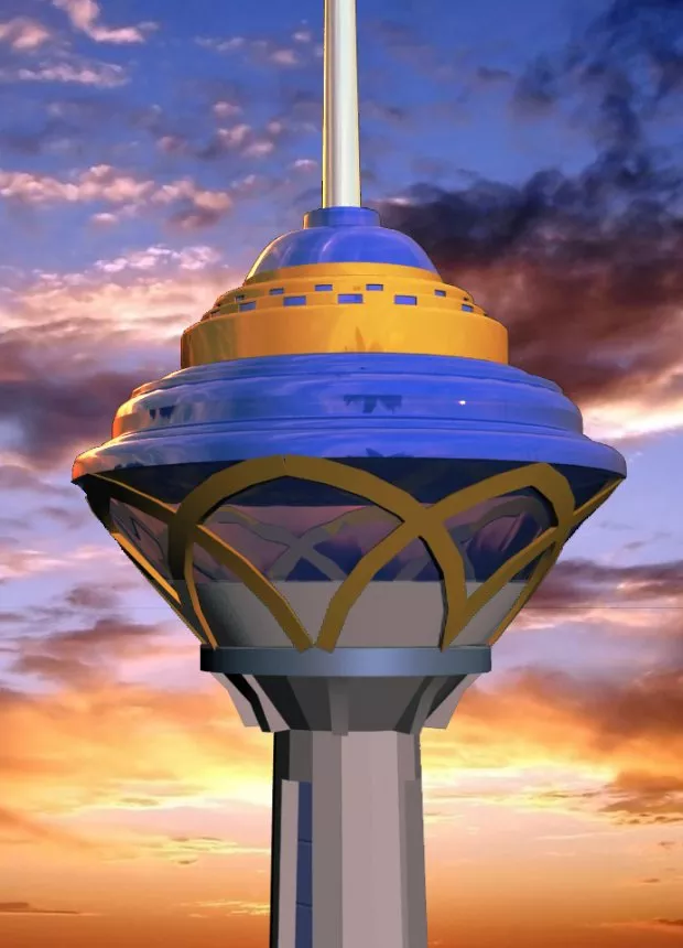 Lego Futuristic Tower Building 3d model