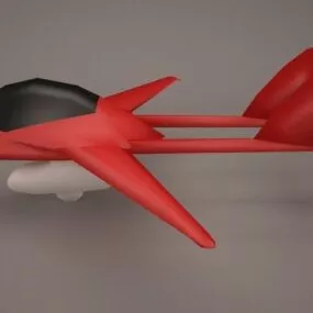 Military Aircraft Low Poly Concept 3d model