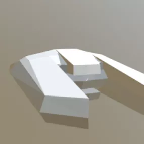 Sci-fi Millennium Falcon Lowpoly 3d model