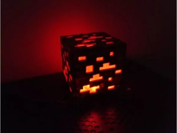 Minecraft Glowing Redstone Printable 3d model Minecraft Glowing Redstone Printable 3d model