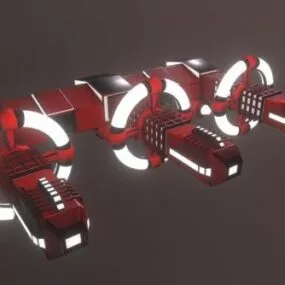 Sci-fi Mining Spacecraft 3d model