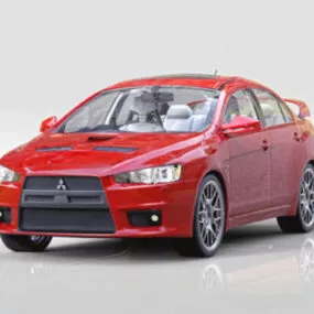 Mitsubishi Evolution X Sedan Car 3d model