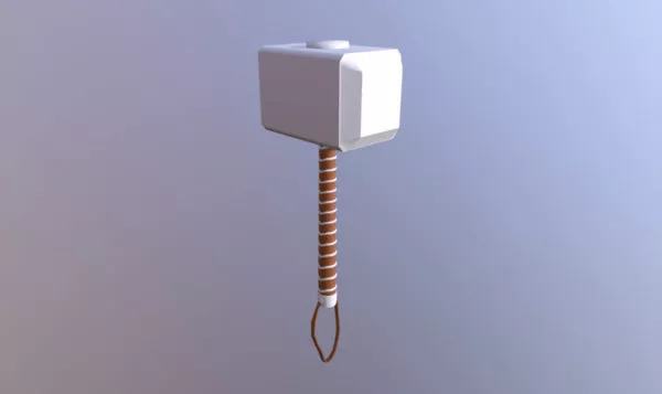 Rustic Hammer 3d model