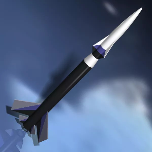 Tintin Cartoon Rocket 3d model