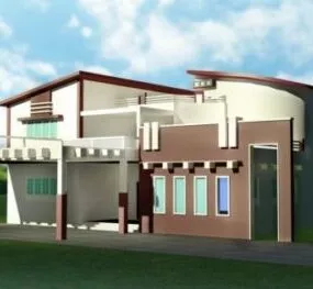 Modern Villa Exterior Building 3d model