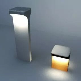 Modern Flat Bar Floor Light 3d model