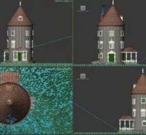Vintage Moomins House 3d model