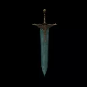 Old Moonlight Sword Weapon 3d model