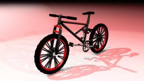 Curved Frame Bike 3d model