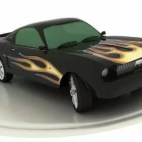 Car Mustang Lowpoly 3d model
