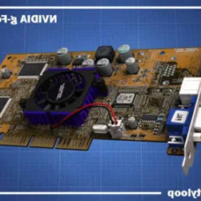 Nvidia Gforce 440 Vga Card 3d model