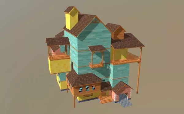 Neighbors House 3d model Neighbors House 3d model