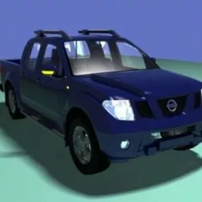 Blue Nissan Navara Car 3d model