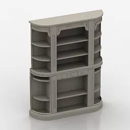 Multicolor Shelving Cabinet Unit 3d model