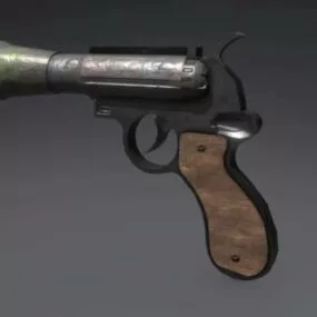 Old Vintage Hand Gun 3d model