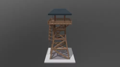 Architecture Watch Tower Building 3d model