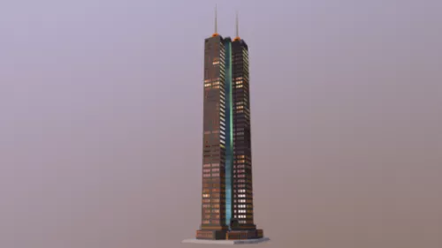 Office High-rise Glass Building 3d model Office High-rise Glass Building 3d model