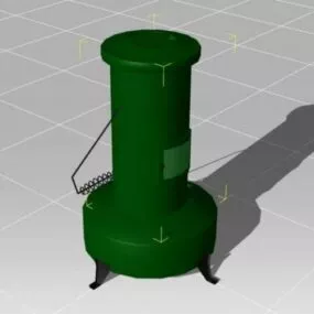 Vintage Oil Lamp 3d model