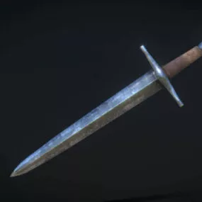 Old Batte Sword Weapon 3d model