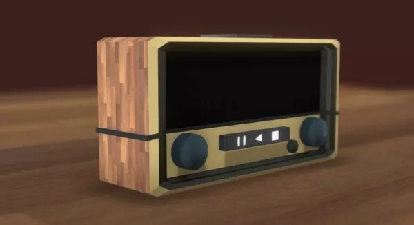 Radio Box With Audio Speaker 3d model