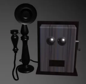 Old Telephone Vintage Design 3d model