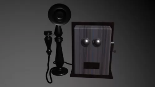 Rotary Telephone Old 3d model