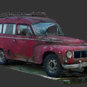 Old Wagon Car 3d model