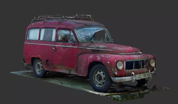 Old Wagon Car 3d model Old Wagon Car 3d model