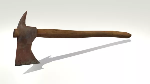 Old Axe Attack Weapon 3d model Old Axe Attack Weapon 3d model