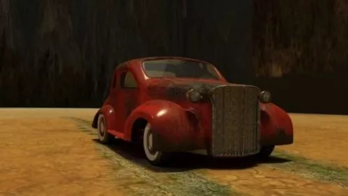 Old Vintage Car Red Color 3d model Old Vintage Car Red Color 3d model