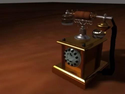 Old 19th Century Telephone 3d model Old 19th Century Telephone 3d model
