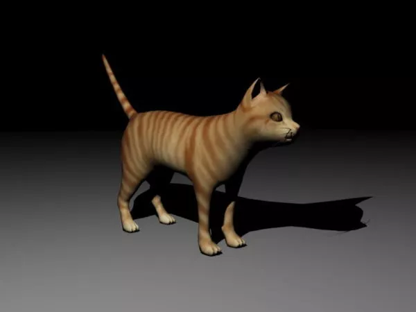 Cat Walking Low Poly Animal 3d model