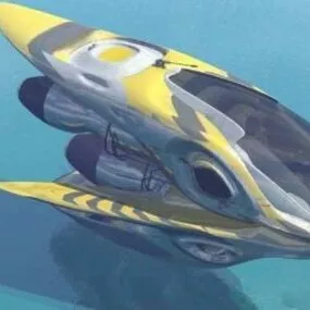 Sci-fi Bugship Plane 3d model