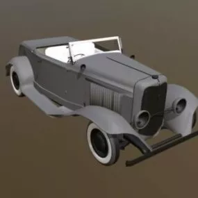 Old Vintage Car Design 3d model