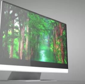Big Pc Led Screen 3d model