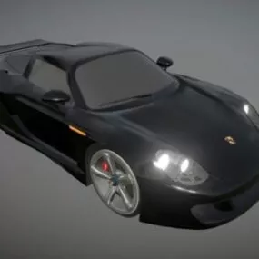 Black Porsche Carrera Gt Car 3d model