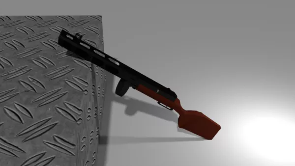 Ppsh Sub-machine Gun Weapon 3d model Ppsh Sub-machine Gun Weapon 3d model