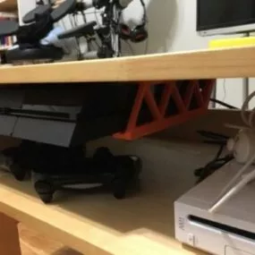 Ps4 Undershelf Holder Printable 3d model