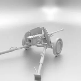Pak Anti Tank Gun Weapon 3d model
